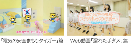 「電気の安全まもりタイガー」篇 Web動画「濡れた手ダメ」篇